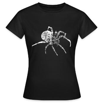 Grunge Spinne - spider distressed - Frauen T-Shirt - Schwarz - Vorne - AI Model Female 172 dark (172cm)