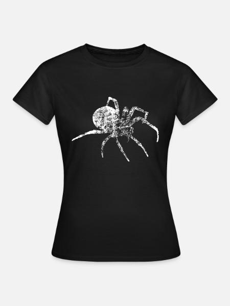 Grunge Spinne - spider distressed - Frauen T-Shirt - Schwarz
