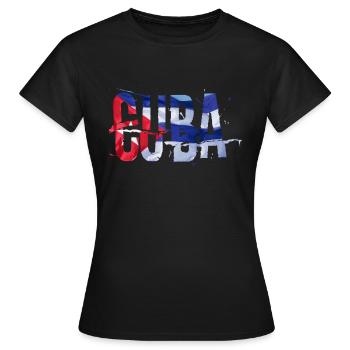 Cuba Flag Cubanisto - T-shirt Femme - noir - Devant - AI Model Female 172 dark (172cm)