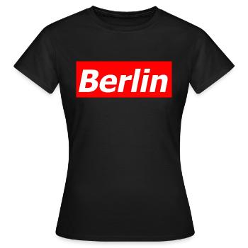 Berlin - T-shirt Femme - noir - Devant - AI Model Female 172 dark (172cm)