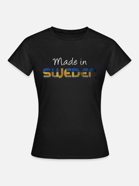 Hergestellt in Schweden - Frauen T-Shirt - Schwarz