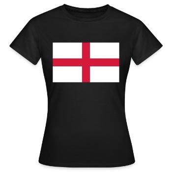 Angleterre drapeau masque facial drapeau anglais masque facial - T-shirt Femme - noir - Devant - AI Model Female 172 dark (172cm)