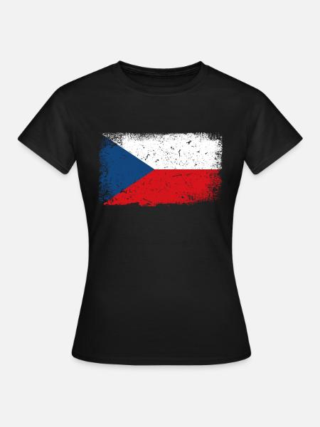 Czech Republic flag - Women's T-Shirt - black