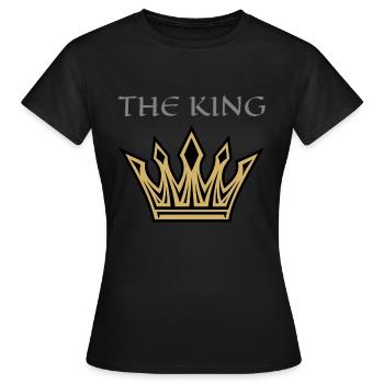 THE KING - Women's T-Shirt - black - Front - AI Model Female 172 dark (172cm)