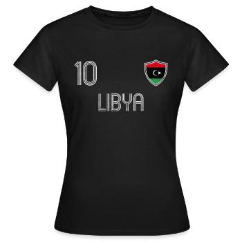 Libya Football Team - Women's T-Shirt - black - Front - AI Model Female 172 dark (172cm)
