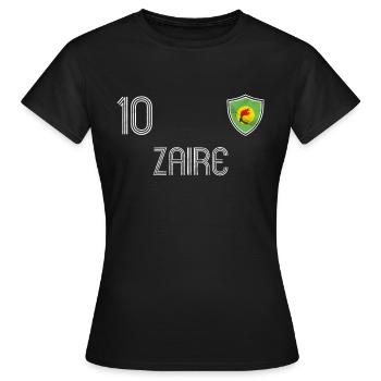Zaire Fußball Mannschaft - Frauen T-Shirt - Schwarz - Vorne - AI Model Female 172 dark (172cm)