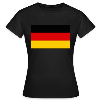 Drapeau Allemagne / German Flag - Women's T-Shirt - black - Front - AI Model Female 172 dark (172cm)