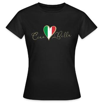 Ciao Bella, Bella, Ciao - Frauen T-Shirt - Schwarz - Vorne - AI Model Female 172 dark (172cm)