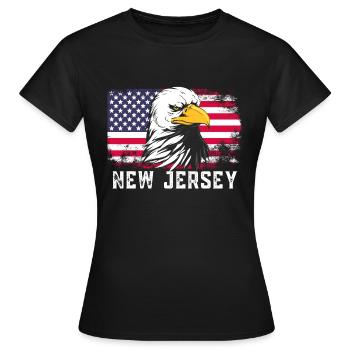 New Jersey - Frauen T-Shirt - Schwarz - Vorne - AI Model Female 172 dark (172cm)