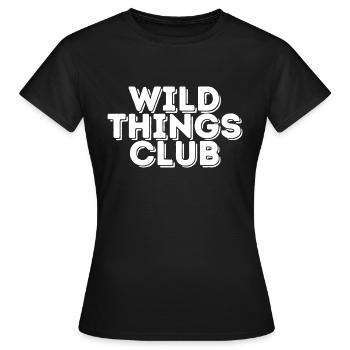 WILD THINGS CLUB - T-shirt Femme - noir - Devant - AI Model Female 172 dark (172cm)