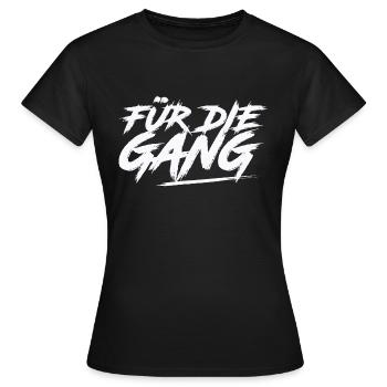 Für die Gang Design - Frauen T-Shirt - Schwarz - Vorne - AI Model Female 172 dark (172cm)