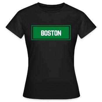Boston Stadt - Frauen T-Shirt - Schwarz - Vorne - AI Model Female 172 dark (172cm)