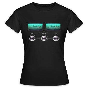 tone controls - Women's T-Shirt - black - Front - AI Model Female 172 dark (172cm)