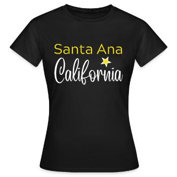 Santa Ana California - T-shirt Femme - noir - Devant - AI Model Female 172 dark (172cm)