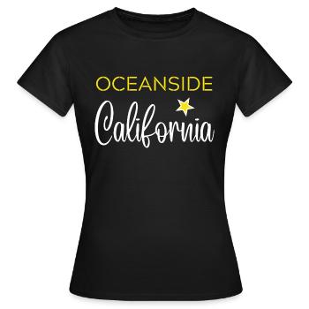 Oceanside California - T-shirt Femme - noir - Devant - AI Model Female 172 dark (172cm)