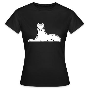 Lone Borz Invert - Frauen T-Shirt - Schwarz - Vorne - AI Model Female 172 dark (172cm)