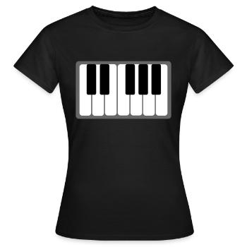 Keyboard Keyboard Keys Piano Piano Keyboard - Women's T-Shirt - black - Front - AI Model Female 172 dark (172cm)