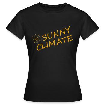 SONNIGES KLIMA: ARISU T-Shirt - Frauen T-Shirt - Schwarz - Vorne - AI Model Female 172 dark (172cm)