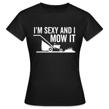Je suis sexy et je tonds - T-shirt Femme - noir - Devant - AI Model Female 172 dark (172cm)