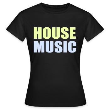 Musique house - T-shirt Femme - noir - Devant - AI Model Female 172 dark (172cm)