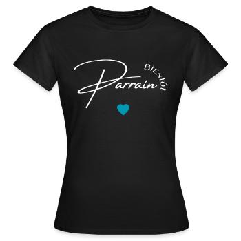 Bientôt parrain - T-shirt Femme - noir - Devant - AI Model Female 172 dark (172cm)