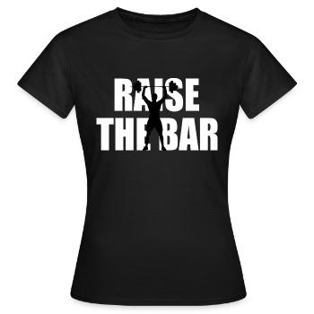 Élever le logo de la barre - T-shirt Femme - noir - Devant - AI Model Female 172 dark (172cm)