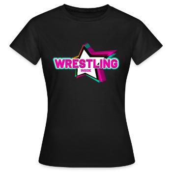 Wrestling Star à l’intérieur - T-shirt Femme - noir - Devant - AI Model Female 172 dark (172cm)
