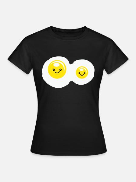 spiegeleier - Frauen T-Shirt - Schwarz