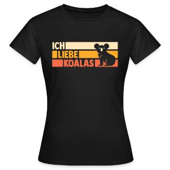Koalabär Koala - Frauen T-Shirt - Schwarz - Vorne - AI Model Female 172 dark (172cm)