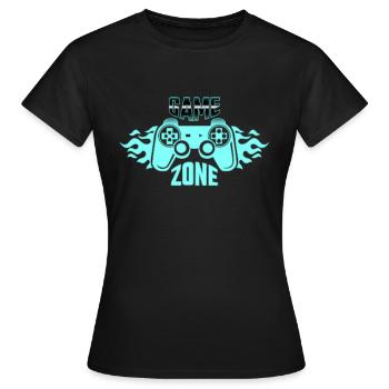 Gamer Jeu En Ligne Jeux Sur Ordinateur Arcade Neon - T-shirt Femme - noir - Devant - AI Model Female 172 dark (172cm)
