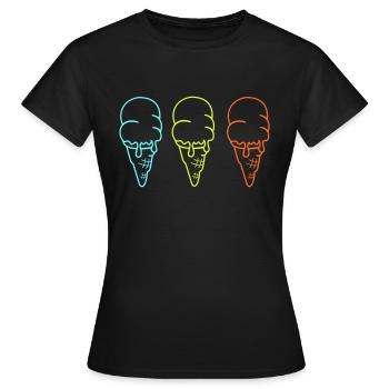 Glace Glace 3 - T-shirt Femme - noir - Devant - AI Model Female 172 dark (172cm)