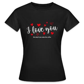 T-shirt / Je t’aime / Je t’aime / Je t’aime - T-shirt Femme - noir - Devant - AI Model Female 172 dark (172cm)