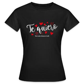 T-shirt / Je t’aime / Je t’aime / Je t’aime - T-shirt Femme - noir - Devant - AI Model Female 172 dark (172cm)