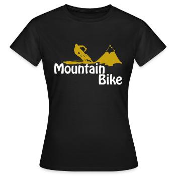 mountain bike - T-shirt Femme - noir - Devant - AI Model Female 172 dark (172cm)