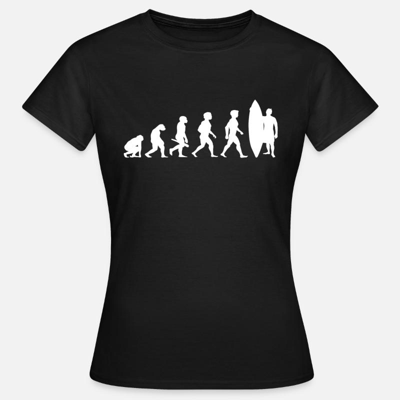 Evolution Surf Surfers surf surf - T-shirt Femme - noir