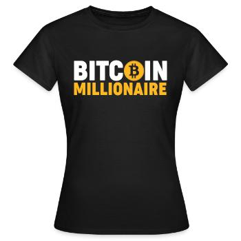Bitcoin Millionaire - T-shirt Femme - noir - Devant - AI Model Female 172 dark (172cm)