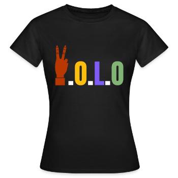 YOLO - T-shirt Femme - noir - Devant - AI Model Female 172 dark (172cm)
