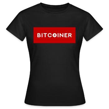 Bitcoiner - Bitcoin Love - Women's T-Shirt - black - Front - AI Model Female 172 dark (172cm)