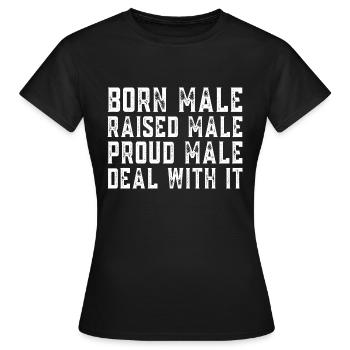 Homme né mâle élevé - T-shirt Femme - noir - Devant - AI Model Female 172 dark (172cm)