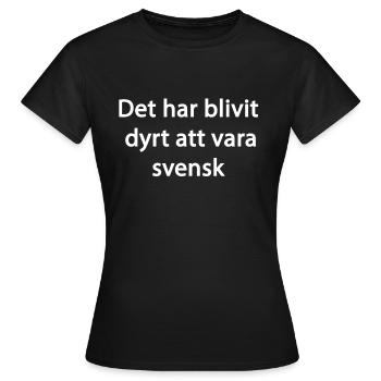 Cher d’être suédois - T-shirt Femme - noir - Devant - AI Model Female 172 dark (172cm)