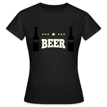 Bière - T-shirt Femme - noir - Devant - AI Model Female 172 dark (172cm)