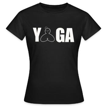 Yoga - zen - T-shirt Femme - noir - Devant - AI Model Female 172 dark (172cm)