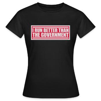 mieux fonctionner que le gouvernement - T-shirt Femme - noir - Devant - AI Model Female 172 dark (172cm)