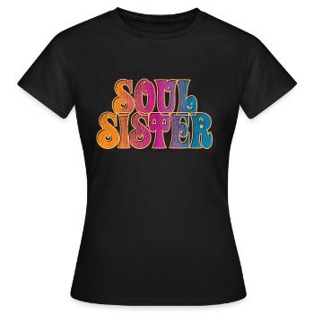 Âme sœur - T-shirt Femme - noir - Devant - AI Model Female 172 dark (172cm)