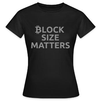 BLOCK SIZE MATTERS - Frauen T-Shirt - Schwarz - Vorne - AI Model Female 172 dark (172cm)