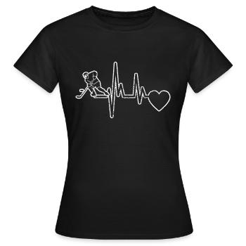 Joueur de hockey sur glace Fan de hockey Équipe de hockey sur glace Hockey sur glace - T-shirt Femme - noir - Devant - AI Model Female 172 dark (172cm)