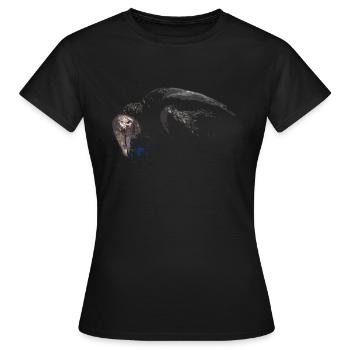 le terrible vautour à l'oeil rouge - T-shirt Femme - noir - Devant - AI Model Female 172 dark (172cm)