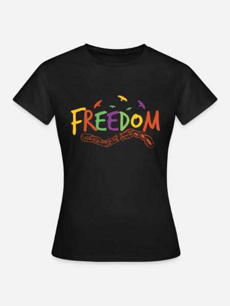 FREIHEIT - Frauen T-Shirt - Schwarz