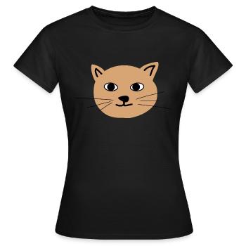Katzengesicht 1 - Frauen T-Shirt - Schwarz - Vorne - AI Model Female 172 dark (172cm)