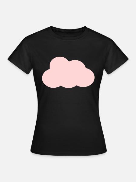 Einfache Wolke - Frauen T-Shirt - Schwarz